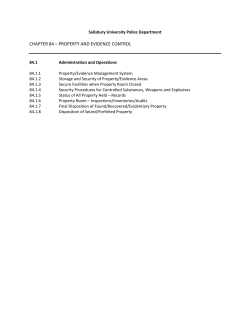 chapter 84 &ndash; property and evidence control