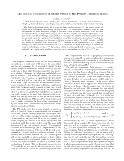 The velocity dependence of kinetic friction in the Prandtl