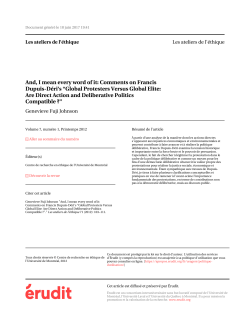 And, I mean every word of it: Comments on Francis Dupuis