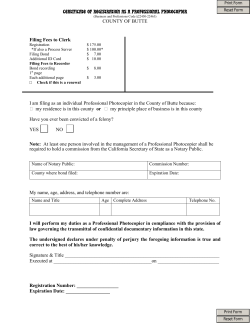 Certificate of Registration as a Professional Photocopier
