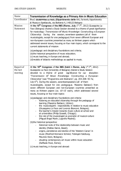 2012 Report - International Musicological Society IMS