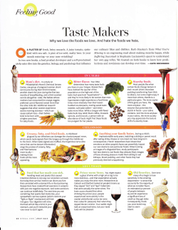 Taste Makers - Kate Rockwood