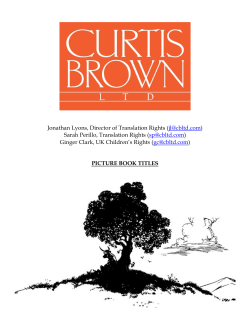 Jonathan Lyons, Director of Translation Rights () Sarah