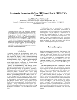 Quadrupedal Locomotion: GasNets, CTRNNs and Hybrid CTRNN