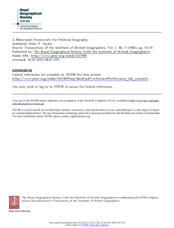 A materialist framework for political geography