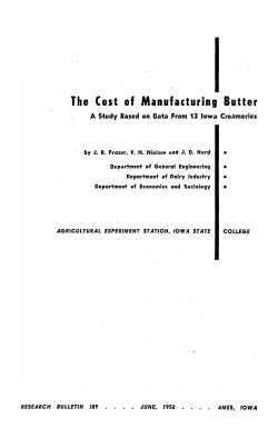 The Cost of Manufacturing `Butter