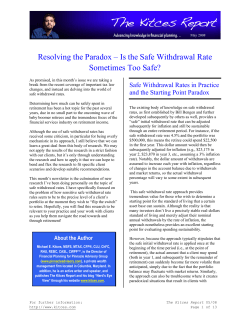 Resolving the Paradox: Is the Safe Withdrawal Rate Sometimes Too