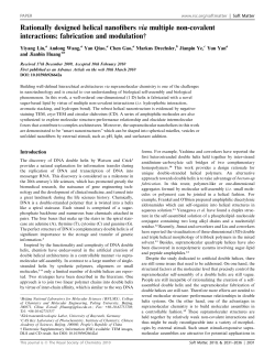 Rationally designed helical nanofibers via multiple non