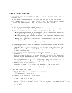 Exam 3 Review solutions