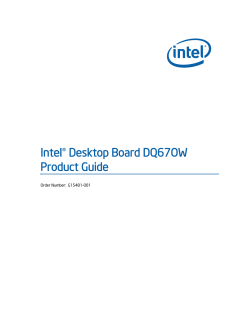 Intel&reg; Desktop Board DQ67OW Product Guide