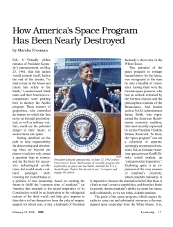 How America`s Space Program Has Been Nearly Destroyed