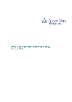 Central Print Service Policy - IT Services