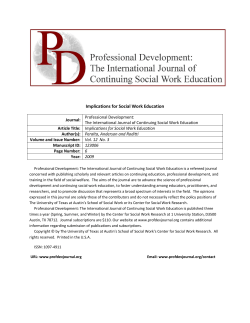 Implications For Social Work Education