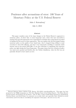 100 Years of Monetary Policy at the US Federal Reserve
