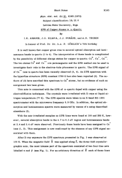 EPR of copper atoms in [alpha]