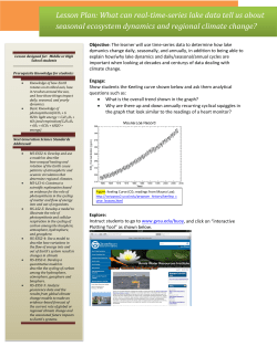 Lesson Plan using Buoy Data - Grand Valley State University