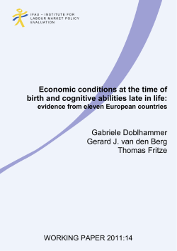 Economic conditions at the time of birth and cognitive abilities