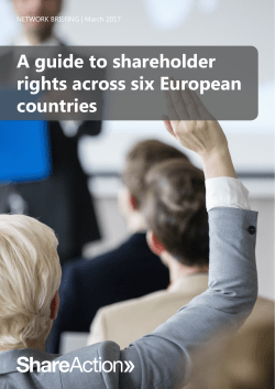 A guide to shareholder rights across six European countries