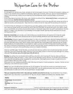 Postpartum Instructions - Tulsa Homebirth Midwife Rebecca