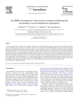 An fMRI investigation of the neural correlates underlying the