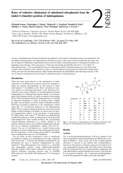 Swann, E., J. Chem. Soc., Perkin Trans., 2, 2001