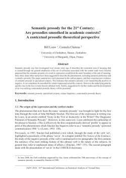 Semantic prosody for the 21st Century