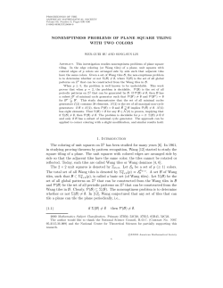 NONEMPTINESS PROBLEMS OF PLANE SQUARE TILING WITH