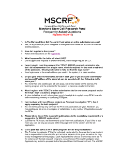 Maryland Stem Cell Research Fund