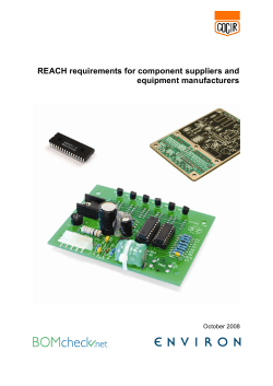 REACH requirements for component suppliers and