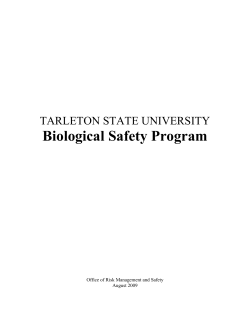 Biological Safety Program - Tarleton State University