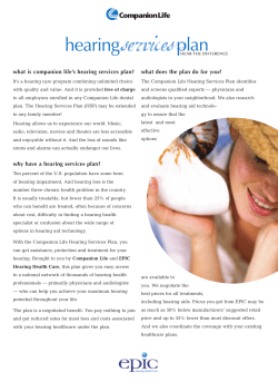 Hearing Services Plan