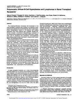 Polymorphic Diffuse B-Cell Hyperplasias and
