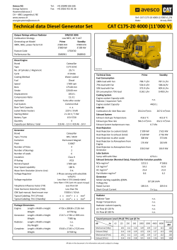 Technical data Diesel Generator Set CAT C175