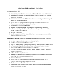Lake School Library Media Curriculum