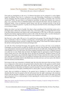 Port - That Little Wine Bar