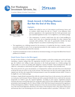 Greek Accord - Fort Washington Investment Advisors
