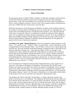 Is Palliative Sedation Euthanasia in Disguise?