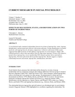 Effects of Self Esteem, Status, and Identification on