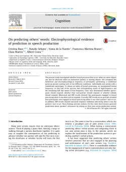 On predicting others` words: Electrophysiological evidence