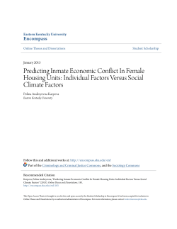 Predicting Inmate Economic Conflict In Female - Encompass