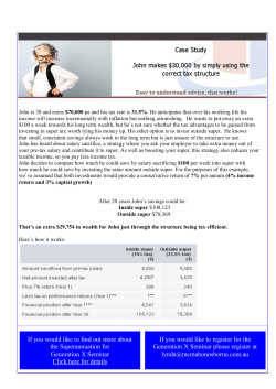 If you would like to find out more about the Superannuation for