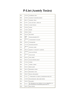 P-List (Acutely Toxics)