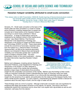 Hawaiian hotspot variability attributed to small