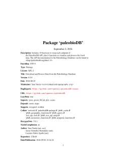 Package `paleobioDB`
