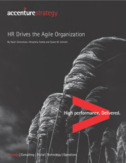 HR Drives the Agile Organization