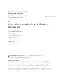 Object Motion in the Freeboard of a Bubbling Fluidized Bed