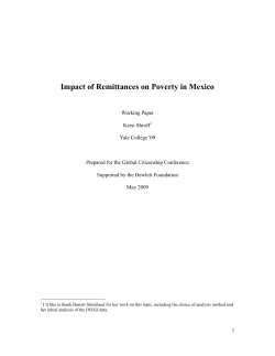 Impact of Remittances on Poverty in Mexico