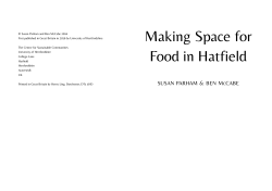 Making Space for Food in Hatfield