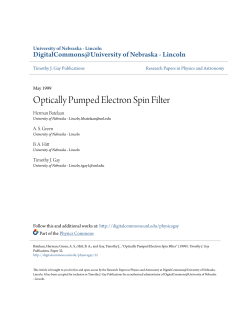 Optically Pumped Electron Spin Filter