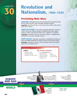 Revolution and Nationalism, 1900&ndash;1939